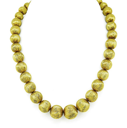 Tiffany & Co Gold Bead Necklace