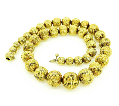 Tiffany & Co Gold Bead Necklace