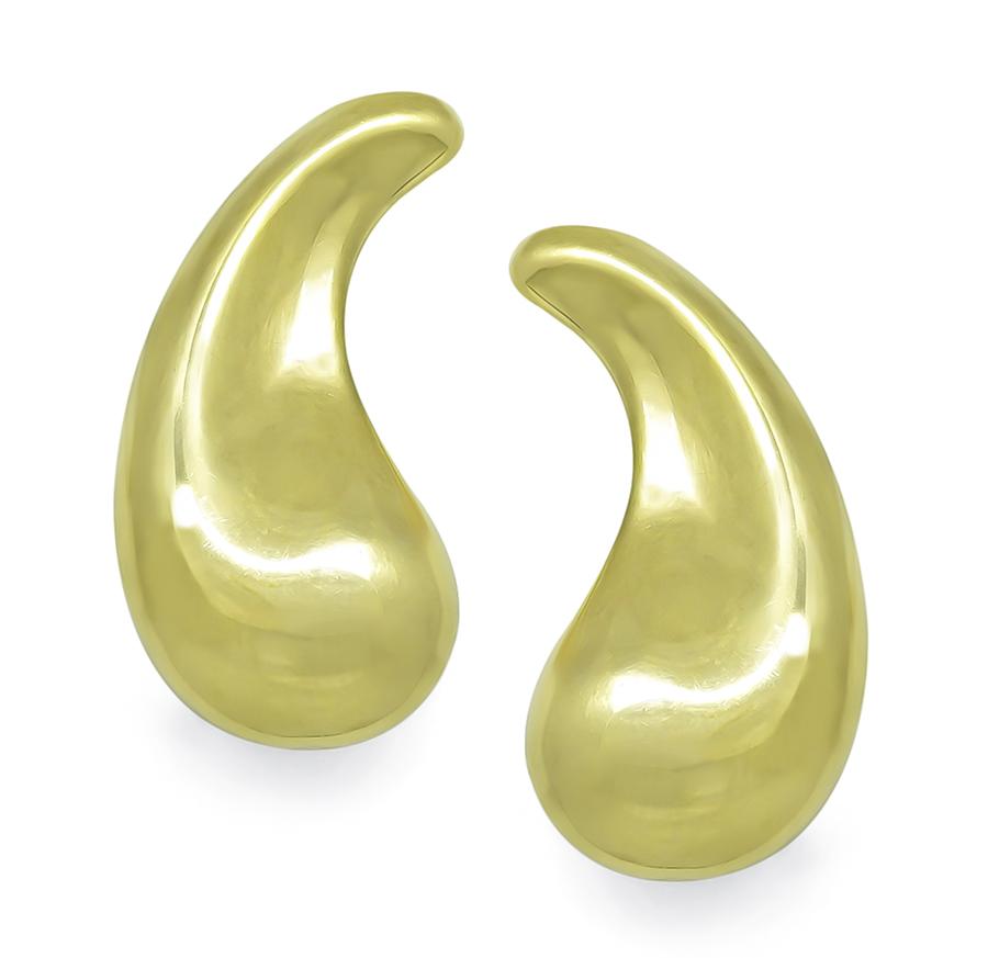 Estate Tiffany & Co 18k Yellow Gold Earrings