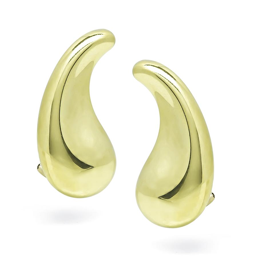 Estate Tiffany & Co 18k Yellow Gold Earrings