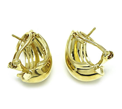 Estate Tiffany & Co Paloma Picasso 18k Yellow Gold Earrings