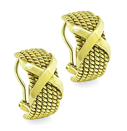 Estate Tiffany & Co Gold Schlumberger Earrings