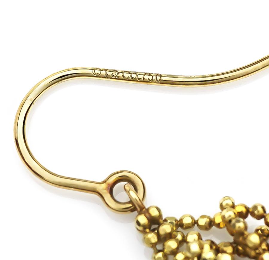 Estate Tiffany & Co Gold Drop Earrings