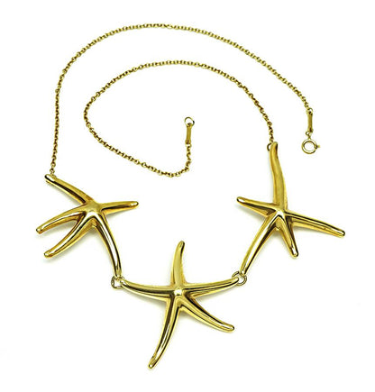 Estate Tiffany & Co Elsa Peretti Gold Starfish Necklace