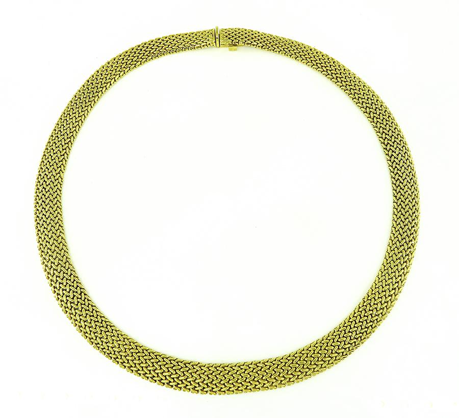 Estate Tiffany & Co Gold Weave Necklace