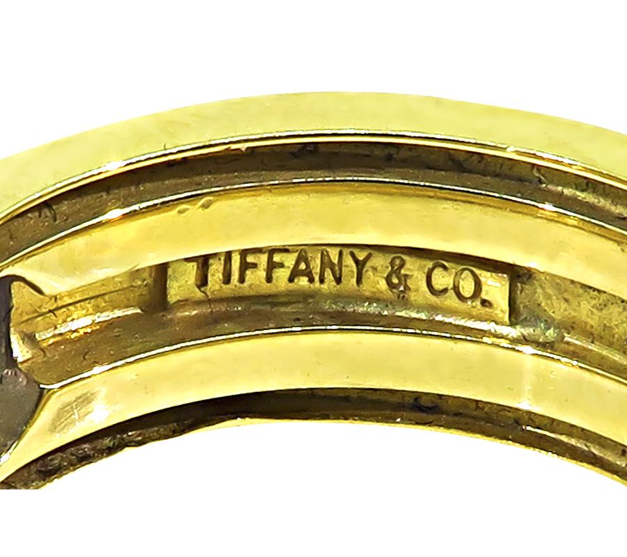 Estate Tiffany & Co 1.50ct Tanzanite 18k Yellow Gold Ring