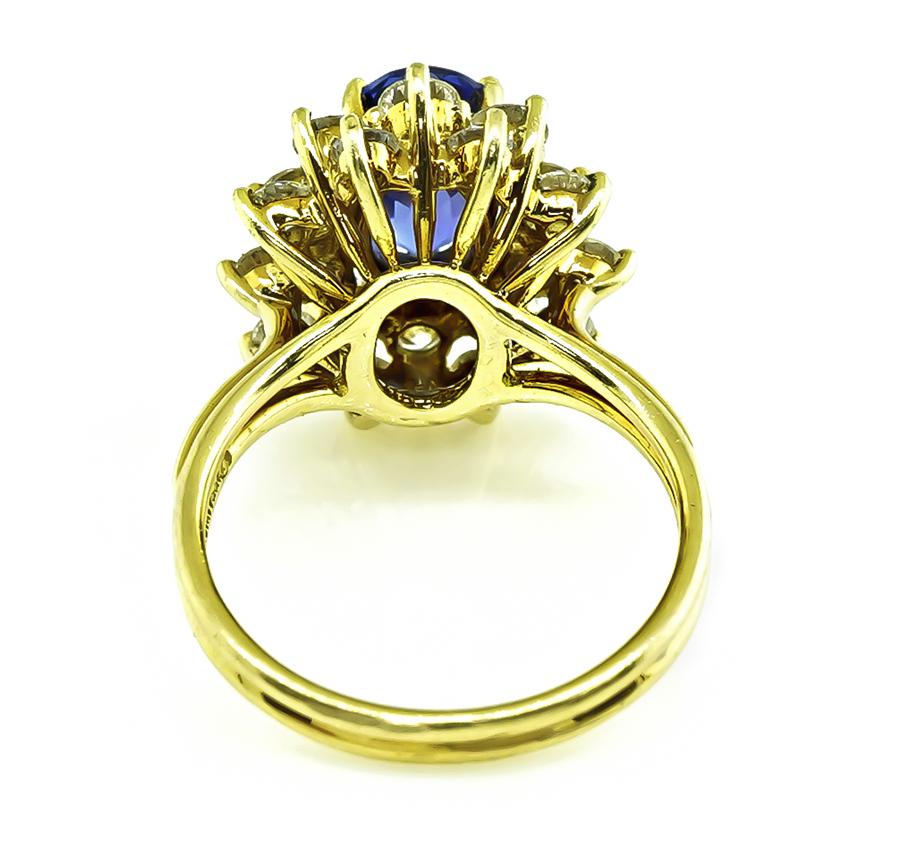 Tiffany & Co 3.00ct Tanzanite 1.40ct Diamond Gold Ring