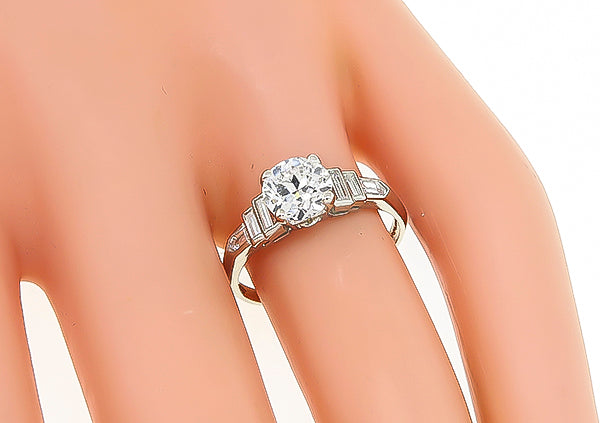 Estate GIA Certified 1.05ct Diamond Engagement Ring