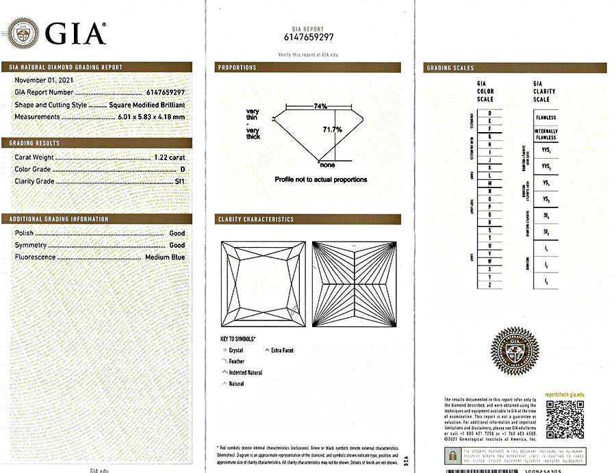 Estate GIA Certified 1.22ct Diamond Engagement Ring
