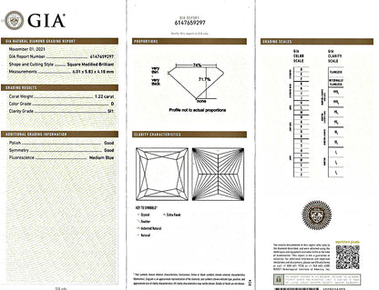 Estate GIA Certified 1.22ct Diamond Engagement Ring
