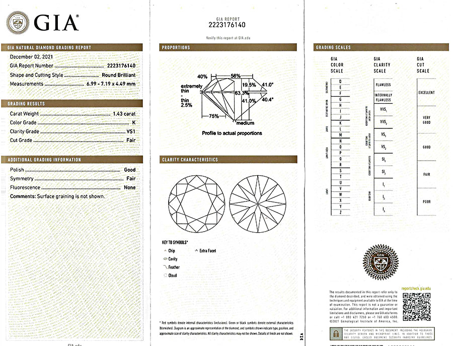 Antique GIA Certified 1.43ct Diamond Engagement Ring