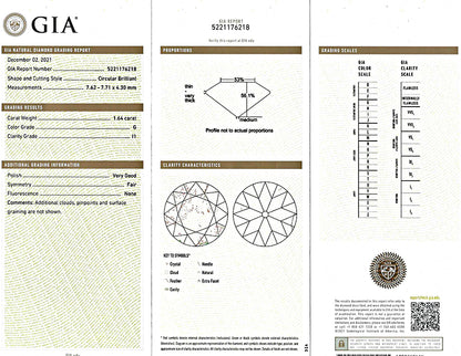 Antique 1.64ct Diamond Platinum Engagement Ring