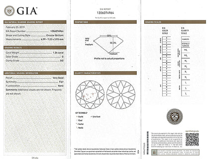 Antique Diamond Engagement Ring GIA Certified 1.24ct