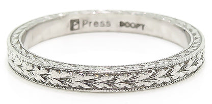 Estate Platinum Wedding Band