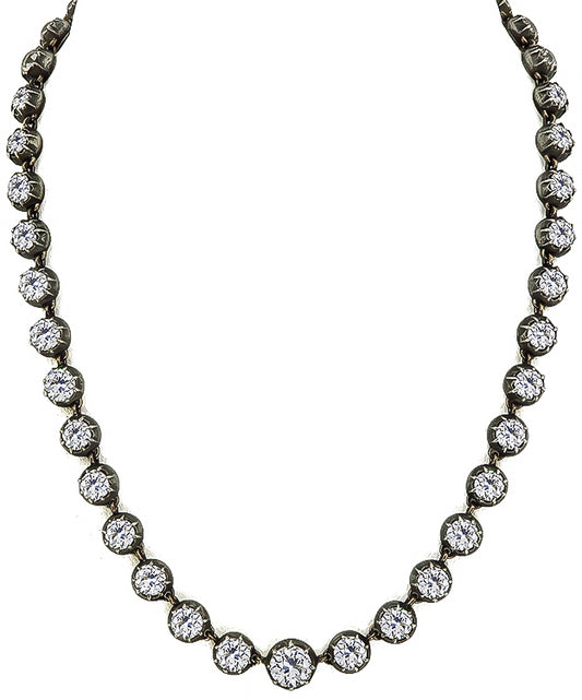 Antique 28.60ct Diamond Necklace