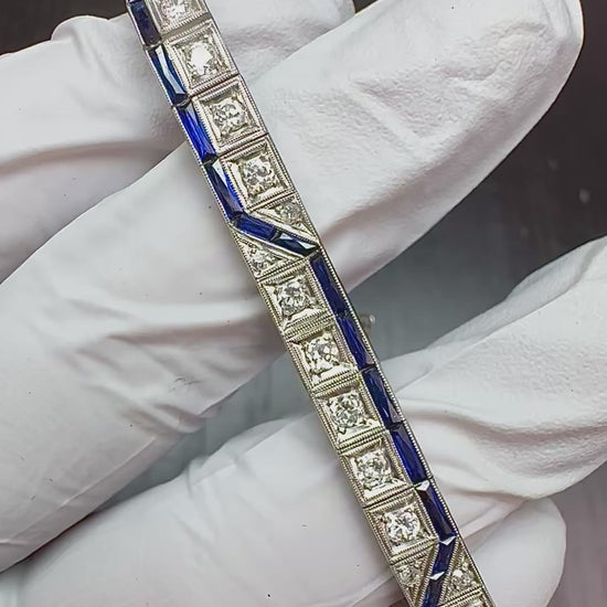 Art Deco 2.50ct Diamond Platinum Bracelet