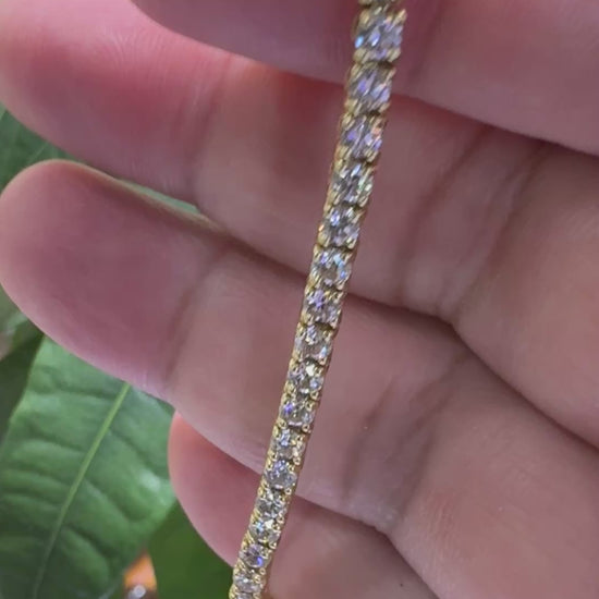 Estate 5ct Diamond Tennis Bracelet in 14K