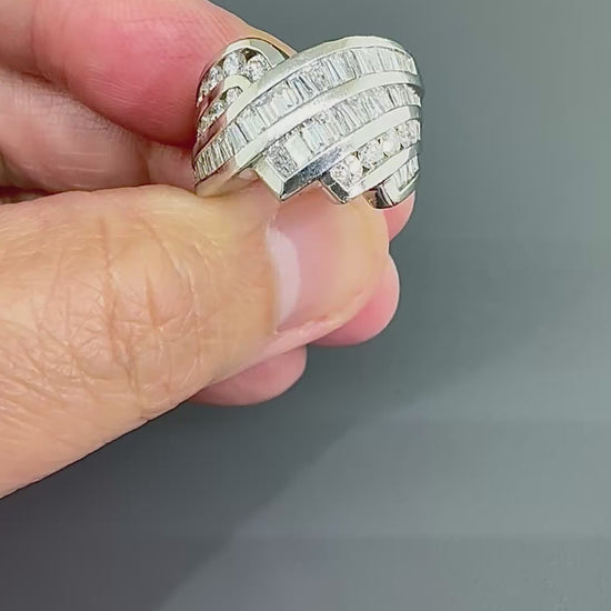 Estate 1.75ct Diamond Platinum Ring