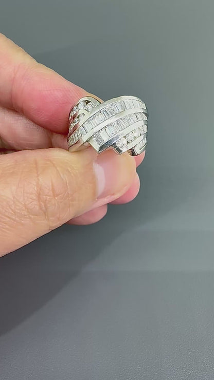 Estate 1.75ct Diamond Platinum Ring