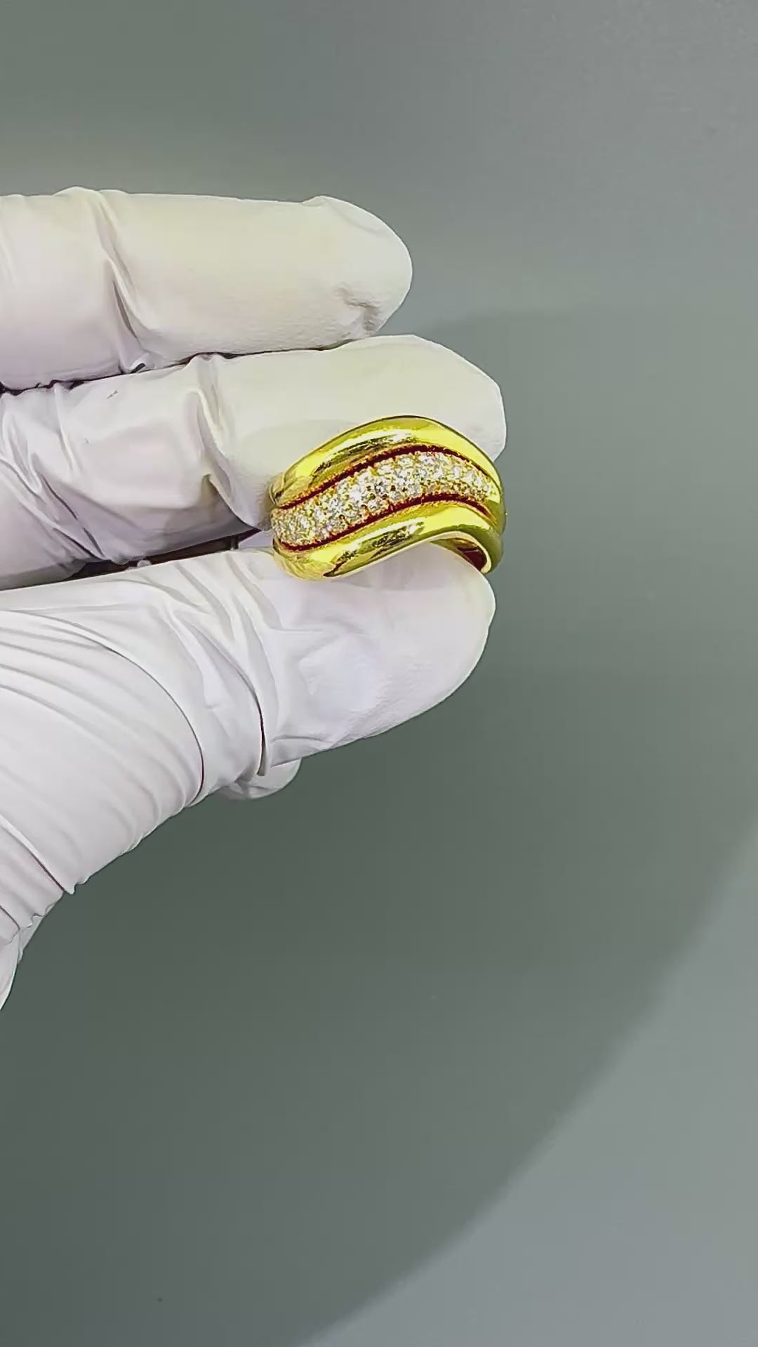 Estate Kurt Wayne 0.75ct Diamond 18k Yellow Gold Ring
