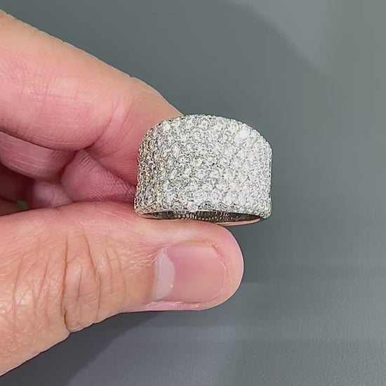 Estate 4.00ct Diamond 18k White Gold Ring