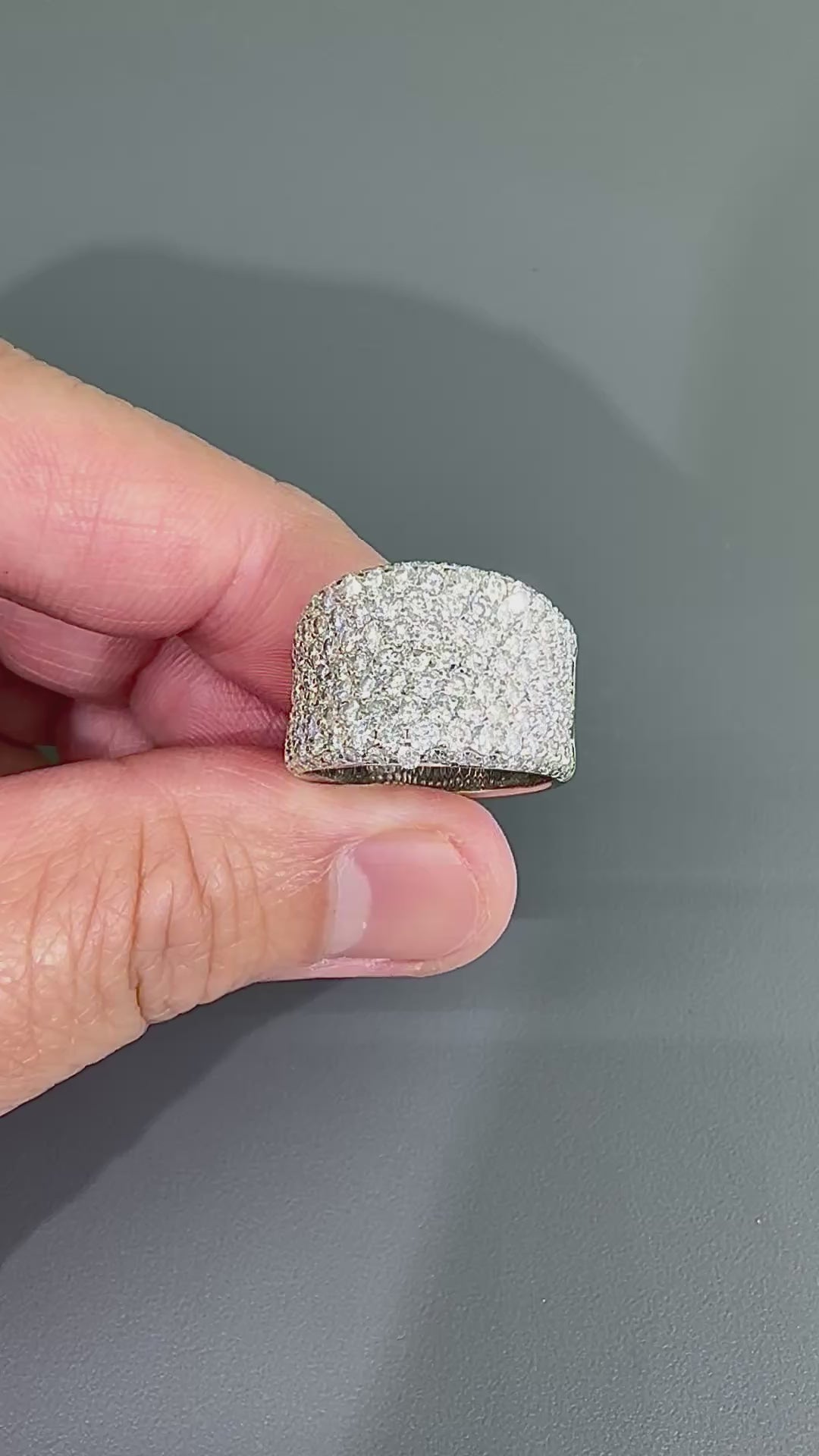 Estate 4.00ct Diamond 18k White Gold Ring