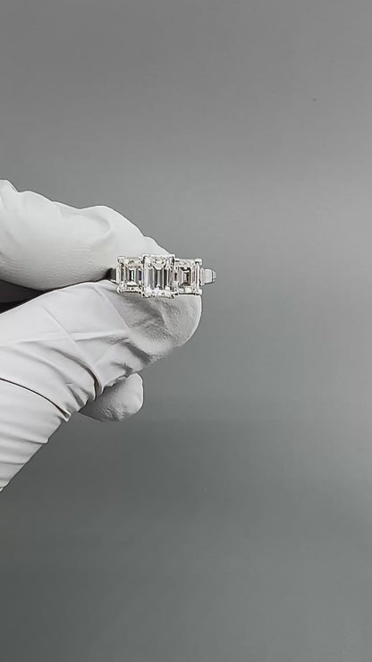 Estate 1.83ct Diamond Platinum Three Stone Ring