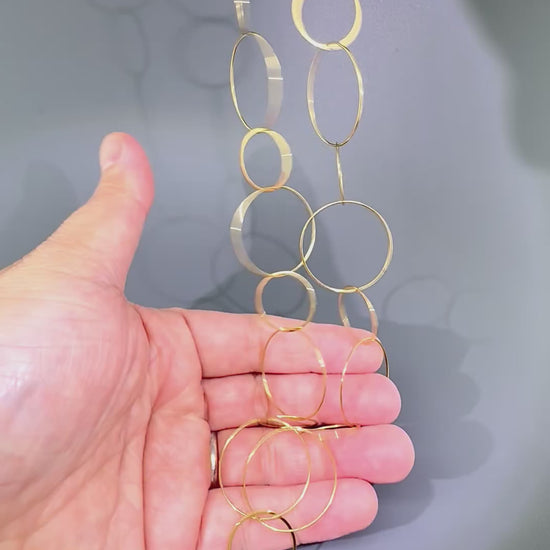 18k Yellow Gold Circle Link Necklace