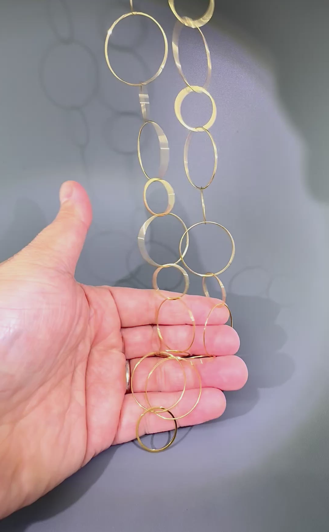 18k Yellow Gold Circle Link Necklace