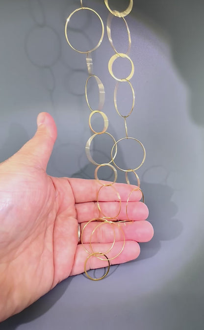 18k Yellow Gold Circle Link Necklace
