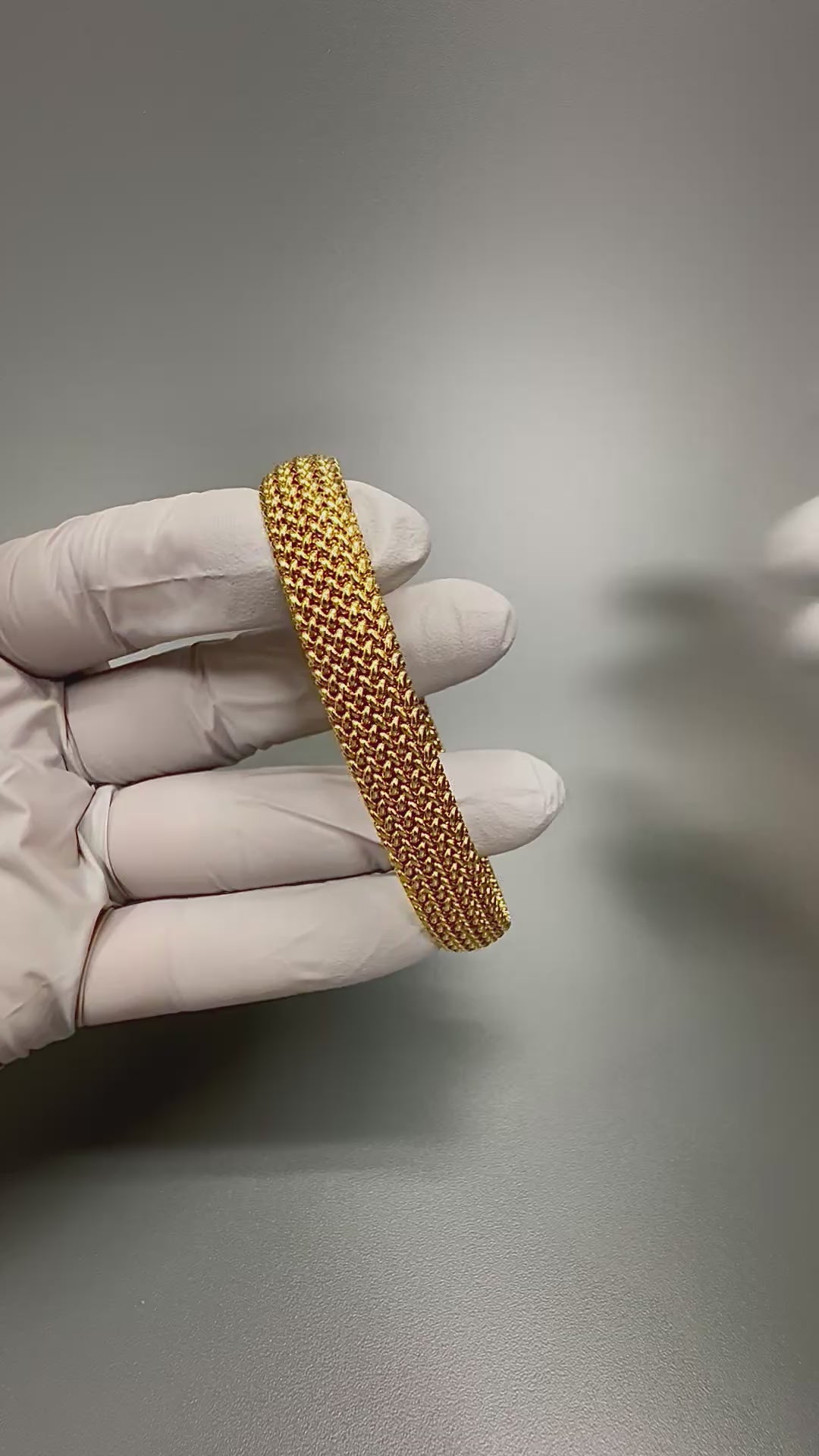 Estate Tiffany & Co 18k Yellow Gold Weave Bracelet