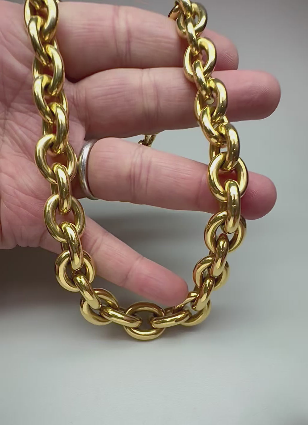 Estate 18k Yellow Gold Chain Necklace