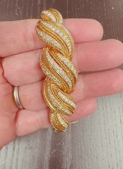 Vintage 10.00ct Diamond 18k Yellow Gold Bracelet