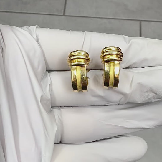 Estate Tiffany & Co 18k Yellow Gold Earrings
