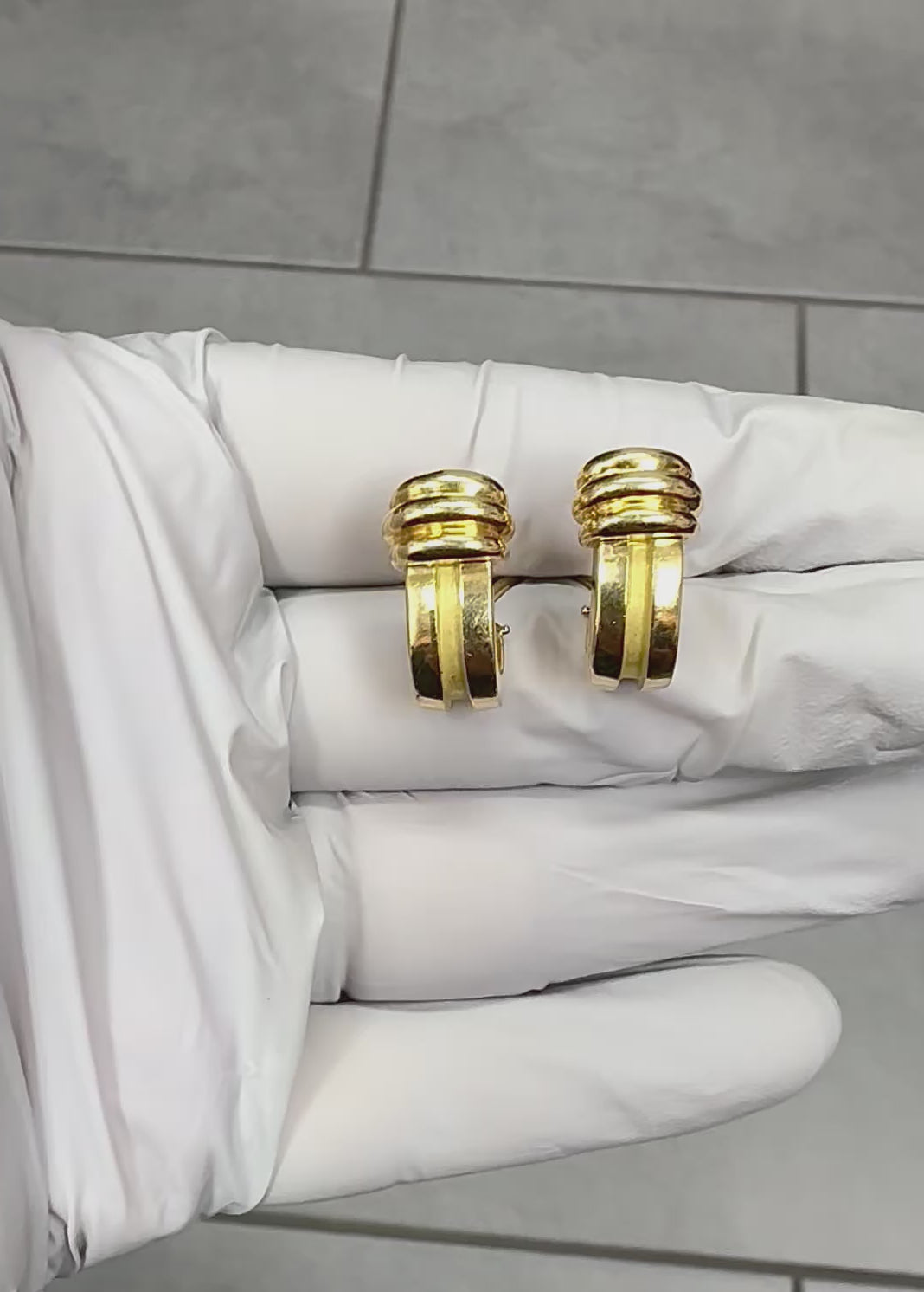 Estate Tiffany & Co 18k Yellow Gold Earrings