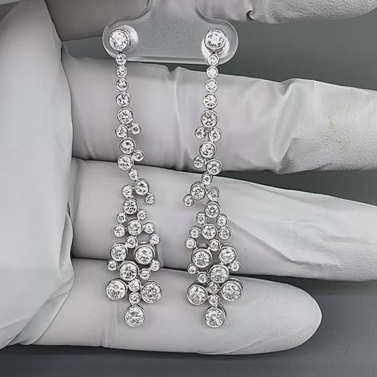 2.78ct Diamond Platinum Chandelier Earrings