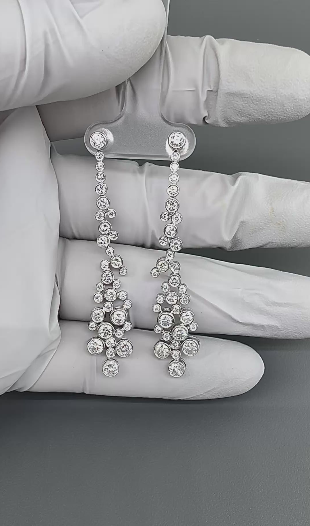 2.78ct Diamond Platinum Chandelier Earrings