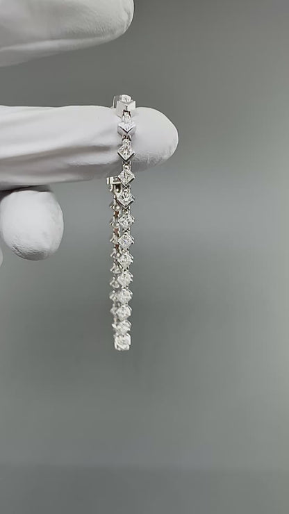 Estate 4.00ct Diamond 14k White Gold Bracelet