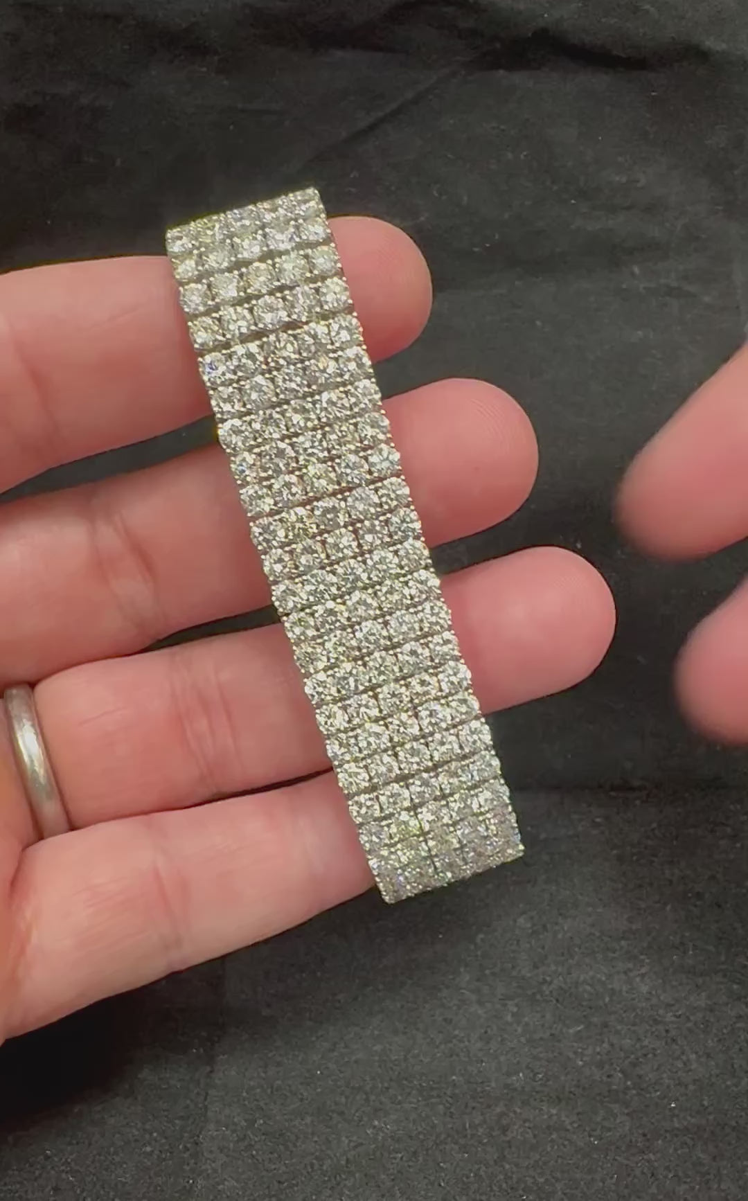 Estate 40.00ct Diamond 14k White Gold Bracelet