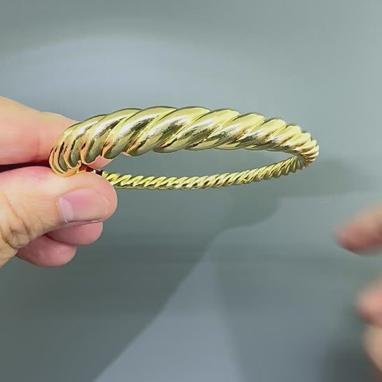 Estate David Yurman 18k Yellow Gold Bangle