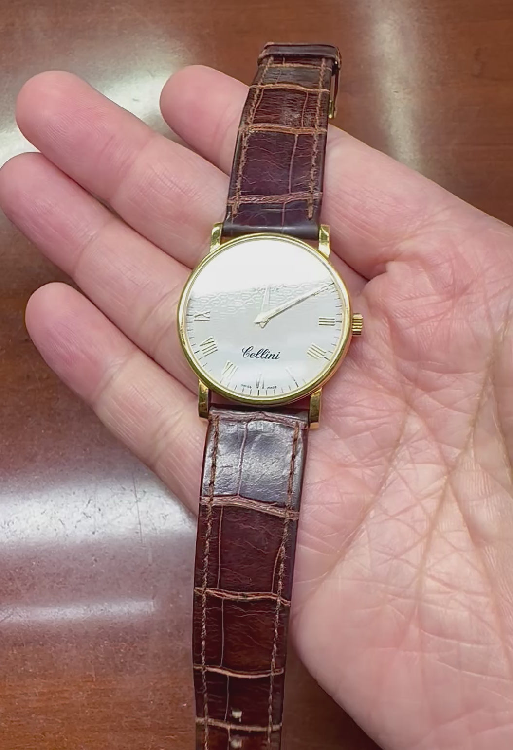 Estate Rolex Cellini 18k Yellow Gold Watch
