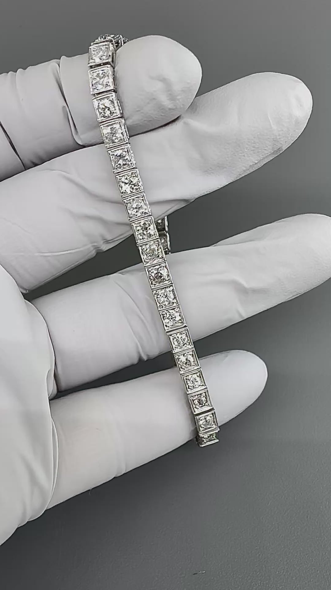 Estate 6.00ct Diamond Platinum Bracelet