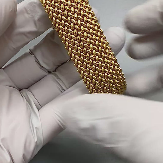 Estate 18k Yellow Gold Weave Bracelet