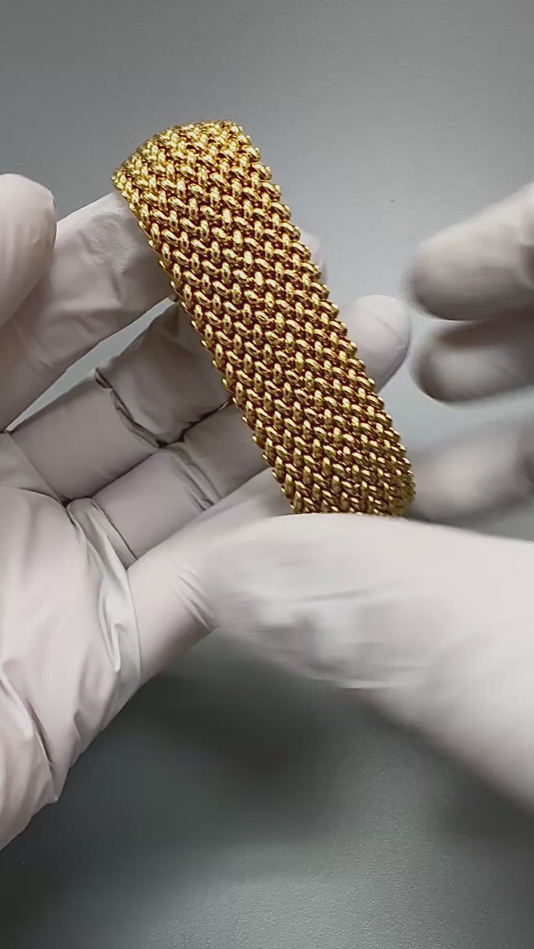 Estate 18k Yellow Gold Weave Bracelet