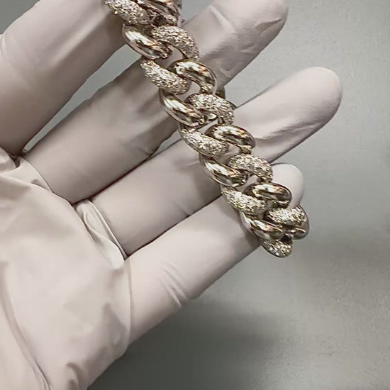 Estate 7.00ct Diamond 18k White Gold Bracelet