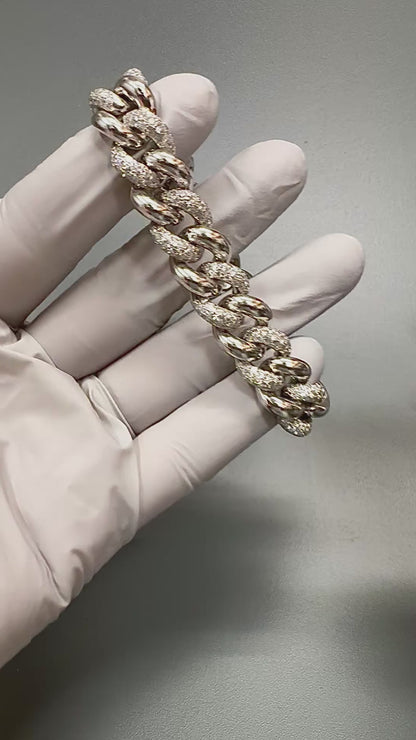 Estate 7.00ct Diamond 18k White Gold Bracelet