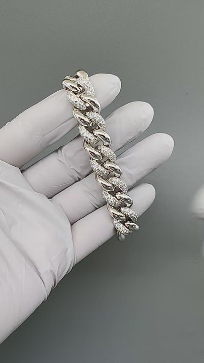 Estate 7.00ct Diamond 18k White Gold Bracelet
