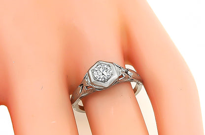 Vintage 0.36ct Diamond Engagement Ring