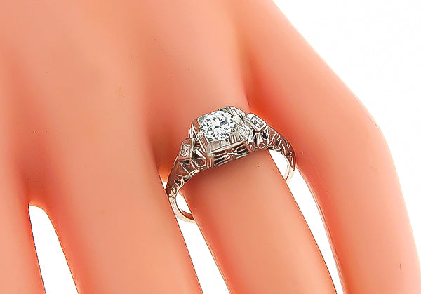 Edwardian 0.48ct Diamond Engagement Ring