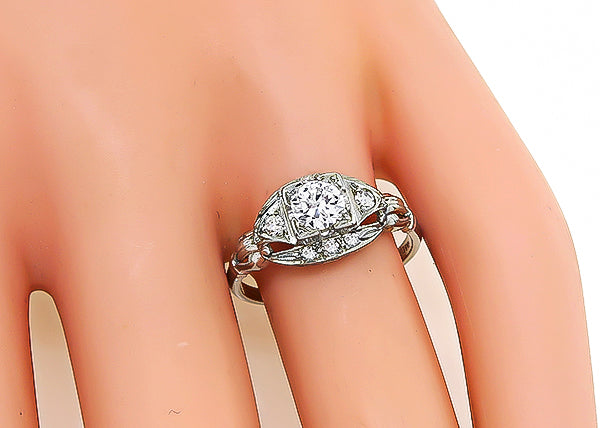 Vintage Jabel 0.50ct Diamond Engagement Ring